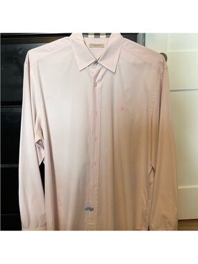 Burberry Pale Pink Men's Long-Sleeve Dress Shirt